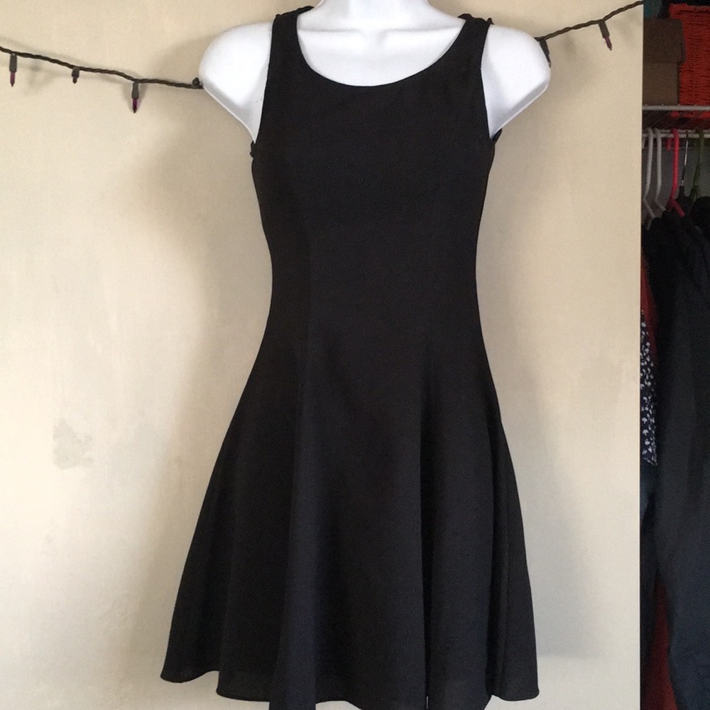 black mini dress